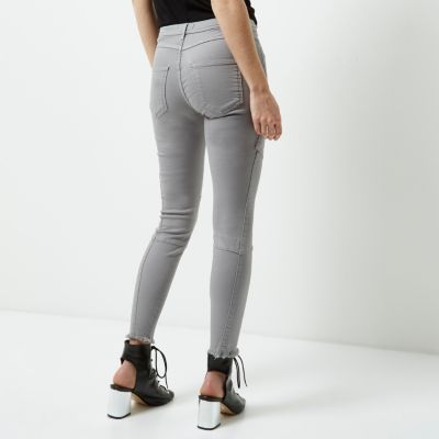 Grey skinny fit combat trousers